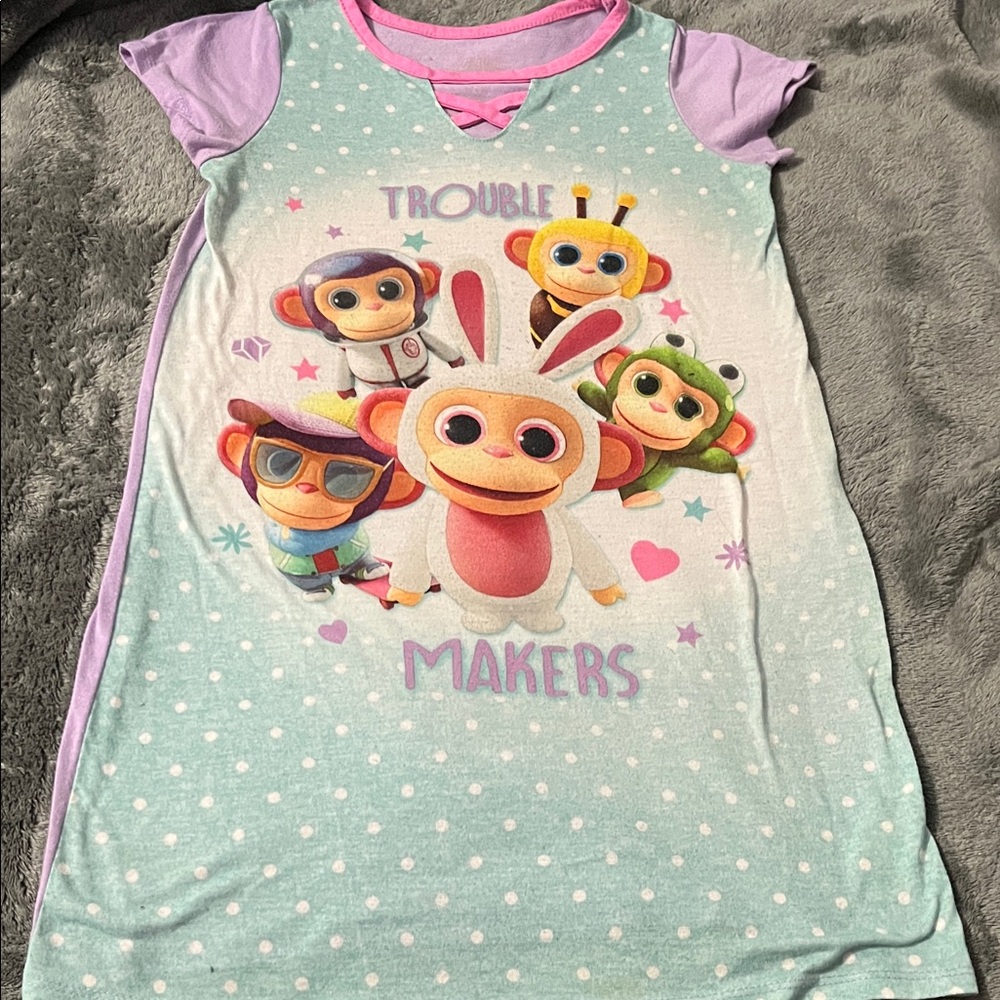 Kids' Nightgown in Purple and Teal